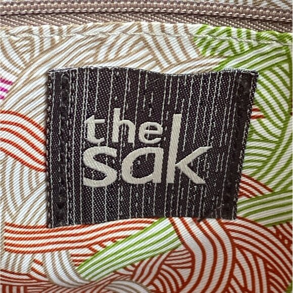 The Sak Women's Indio Leather Mocha Sparkle One Hobo Shoulder Bag Sz M - Picture 10 of 12